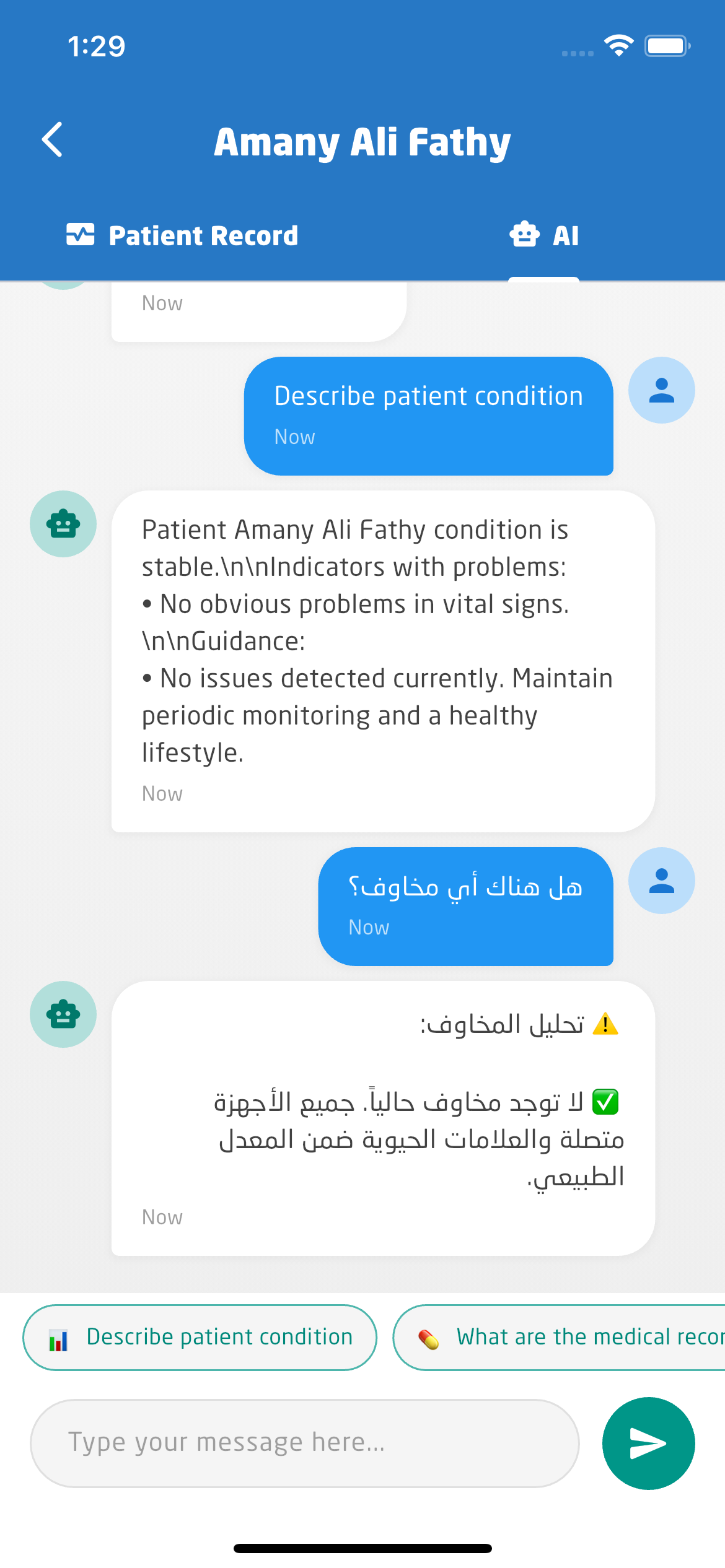 AI Chat Screen